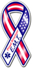 Proud American EMT Ribbon Decal