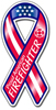 Proud American Firefighter Ribbon Decal