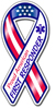 Proud American First Responder Ribbon Decal