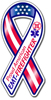 Proud American EMT-Firefighter Ribbon Decal