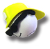 YELLOW Helmet Antenna Ball