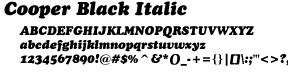COOPER BLACK ITALIC